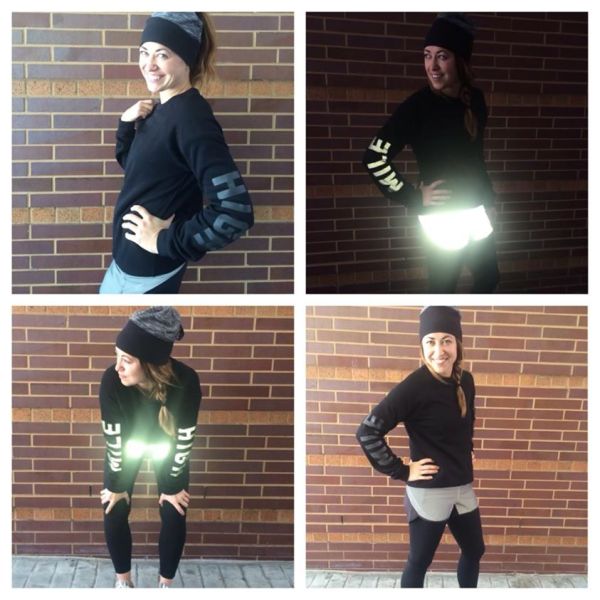 lululemon reflective sleeve mile high home stretch crew pullover reflective speed shorts