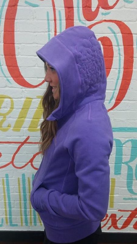 lululemon power purple chakra scuba hoodie