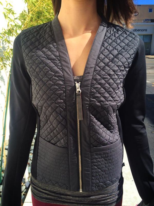 Lululemon black cardigan and again quilted