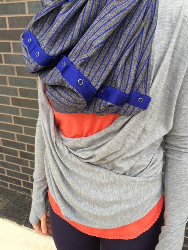 lululemon pigment blue parallel stripe vinyasa scarf