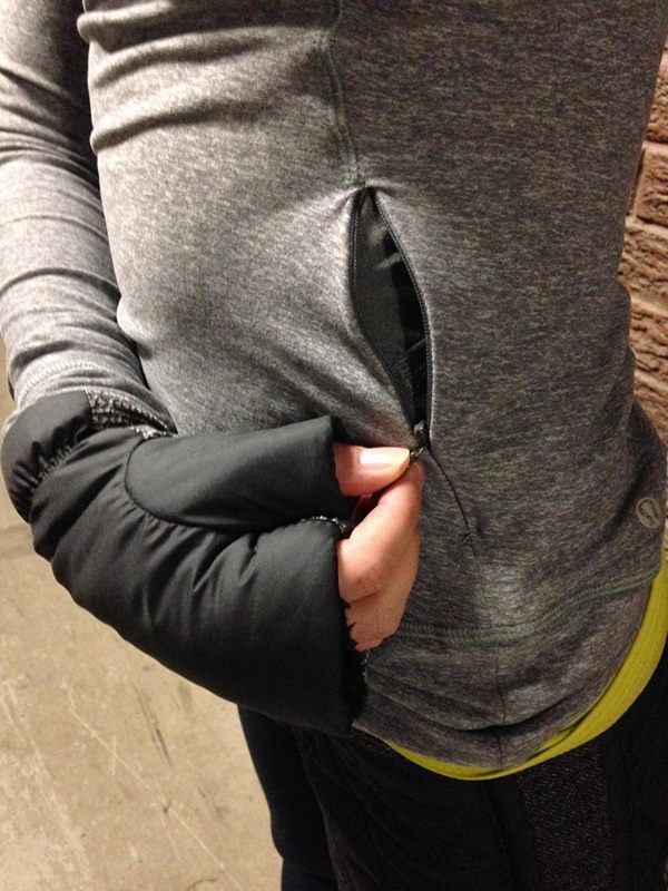 lululemon coco pique black fluffed up down mittens heathered slate think fast half zip pullover