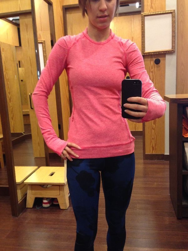 Lululemon try-on review heathered boom juice think fast long sleeve