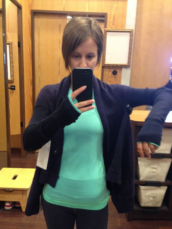 Lululemon try-on review black grape wrap it up sweater