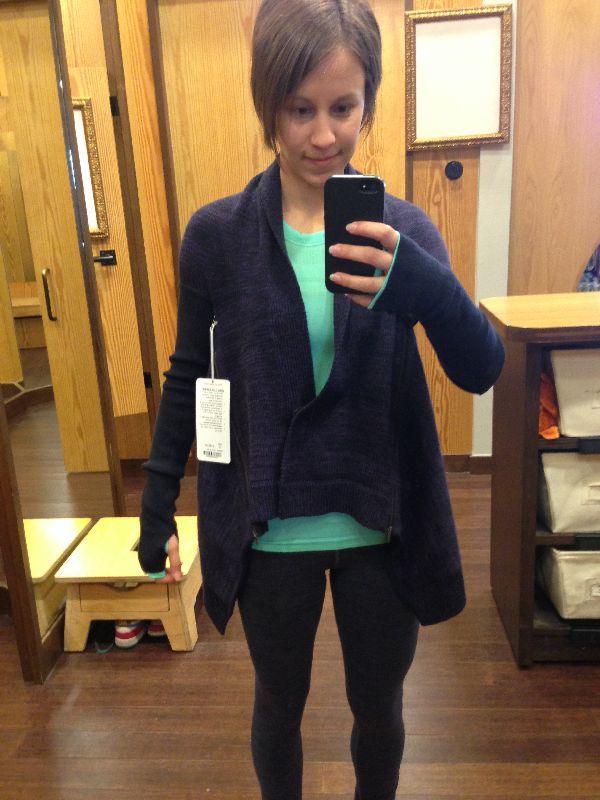 Lululemon try-on review black grape wrap it up sweater