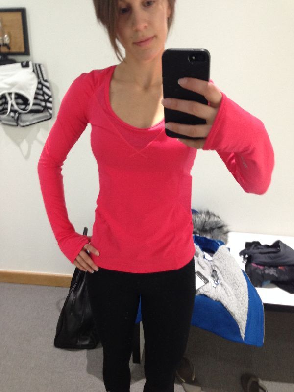 Lorna Jane try-on review davina long sleeve excel top watermelon