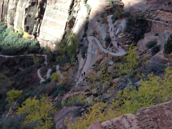 Zion National Park Angel's Landing hike: switchbacks along trail