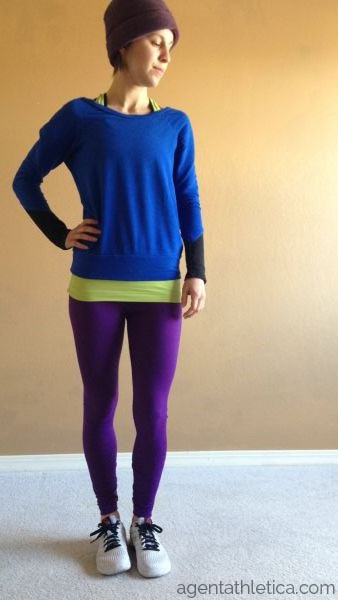 Splits59 mariana blue vail cutout pullover YogaSmoga violet twilight tippy toe leggings