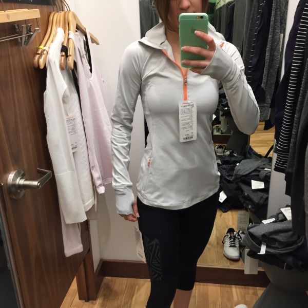 Lululemon silver spoon wee stripe race with grace half zip pullover review