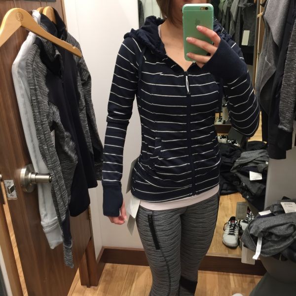 lululemon inkwell lookout stripe movement jacket review