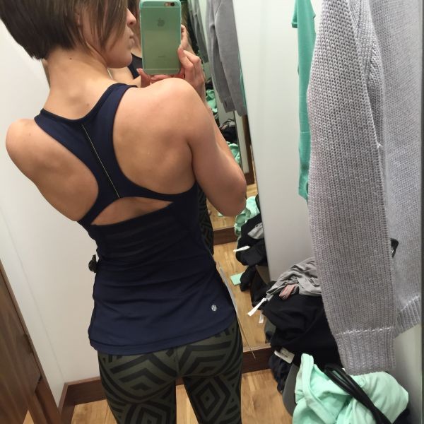 lululemon inkwell mesh with me tank review