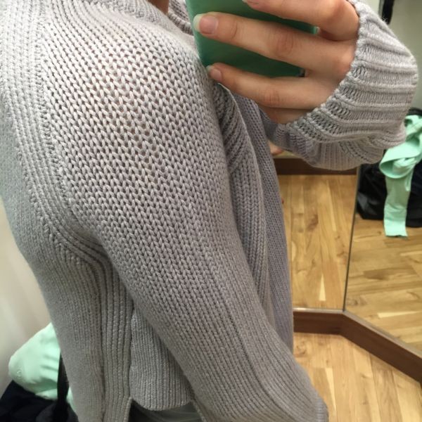 lululemon heathered light grey yin to you sweater review