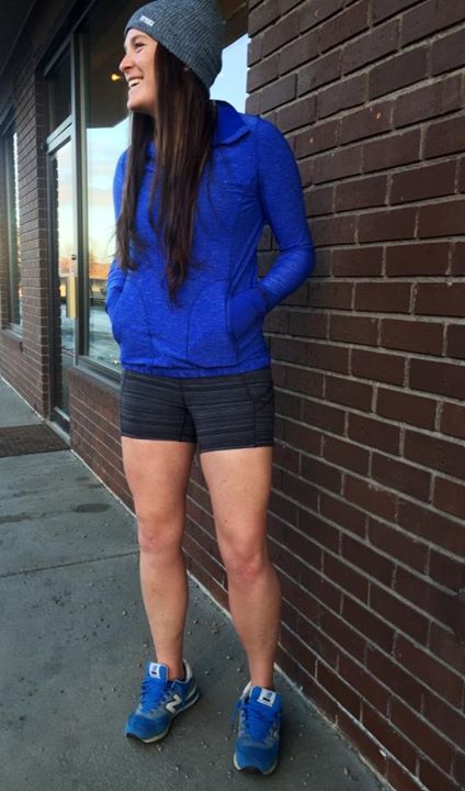 Lululemon heathered harbor blue pace pusher 1/2 zip pullover cyber stripe what the sport shorts