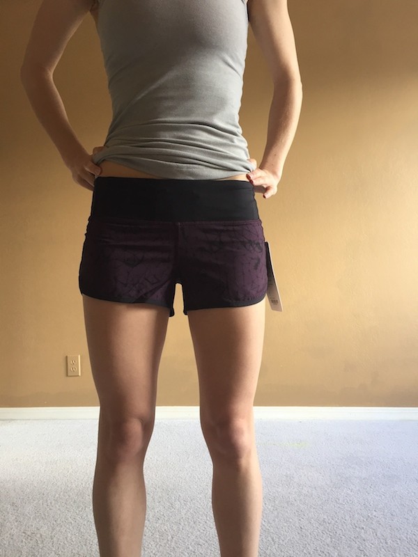 Lululemon star crushed black cherry speed shorts sizing review