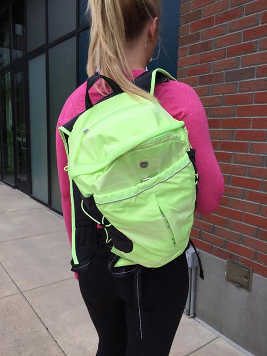 Lululemon clear mint run all day backpack