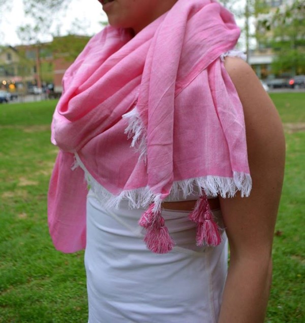 Lululemon jeweled magenta cotton warrior scarf
