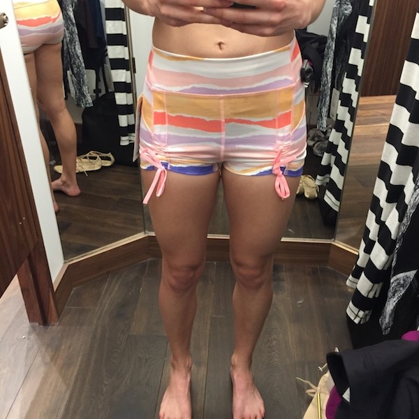 Lululemon bleacher stripe liberty shorts review 1