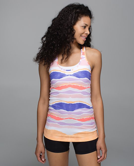 Lululemon Inspire Tight II (Mesh) Space Dye Twist Iris Flower Pink Shell /  Iris