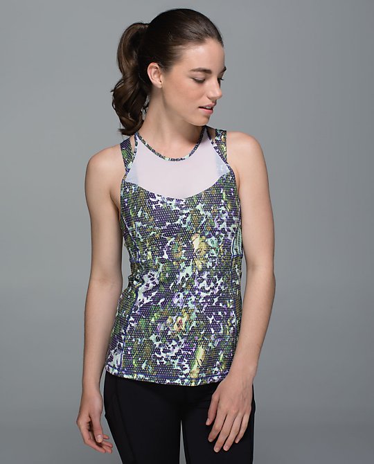 Lululemon floral sport running in the city tank