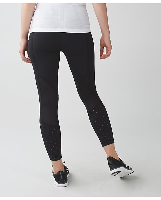 Lululemon black reflective pedal to the medal tights