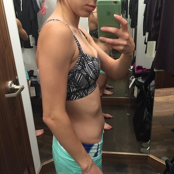 Lululemon banana leaf straight up bra review 2