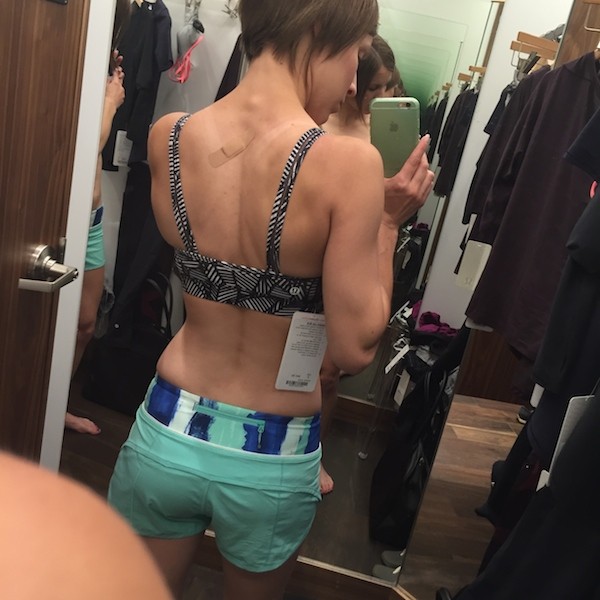 Lululemon banana leaf straight up bra review 3