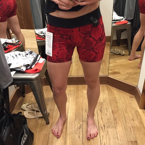 Lululemon cranberry ziggy snake what the sport shorts review 1