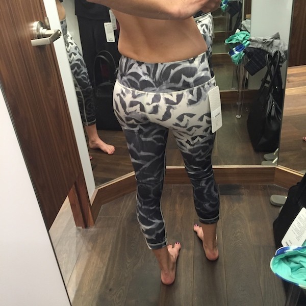 lululemon yin to you pretty plume angel wing crop leggings - size 4/6