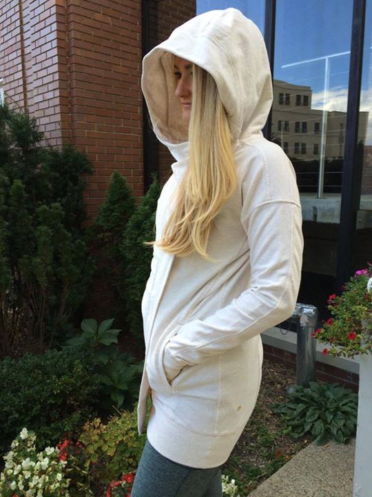 Lululemon heathered angel white wrap up jacket