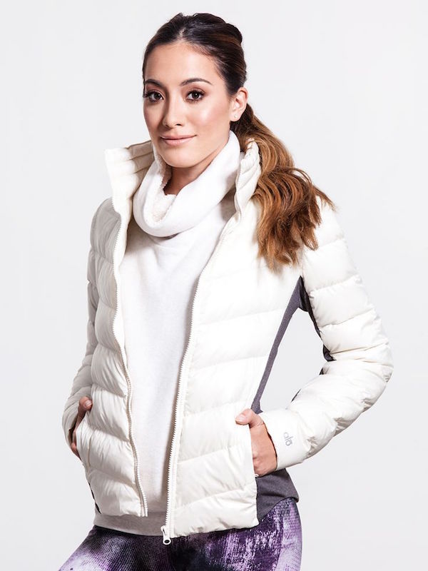 Alo winter white relief puffy jacket