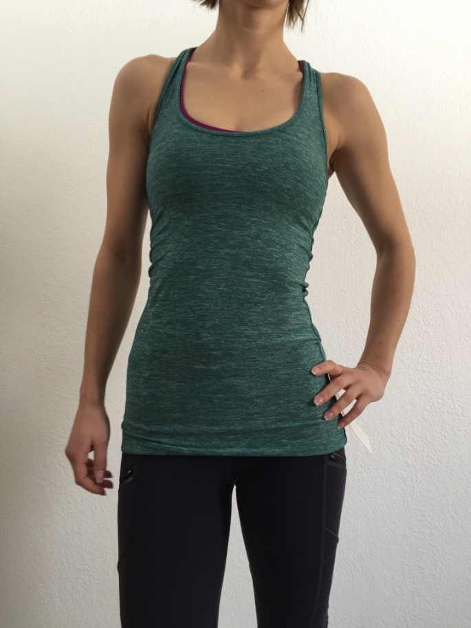 Lululemon heathered forest cool racerback review