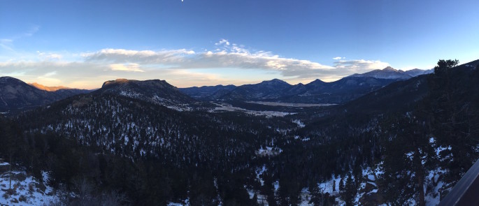 Many Parks Curve sunset Rocky Mountain National Park
