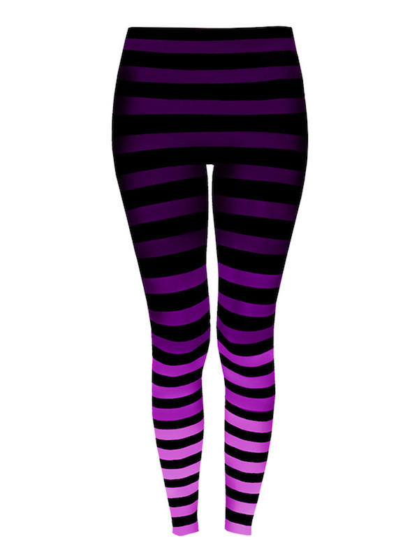 K-Deer purple Ellen stripe leggings