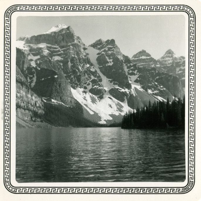 Vintage 1940s of Moraine Lake