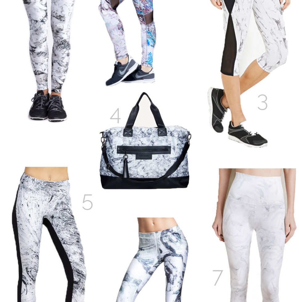 Trending fitness fashion: marble everything for spring