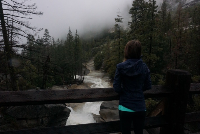 Footbridge on Mist Trail above Vernal Fall