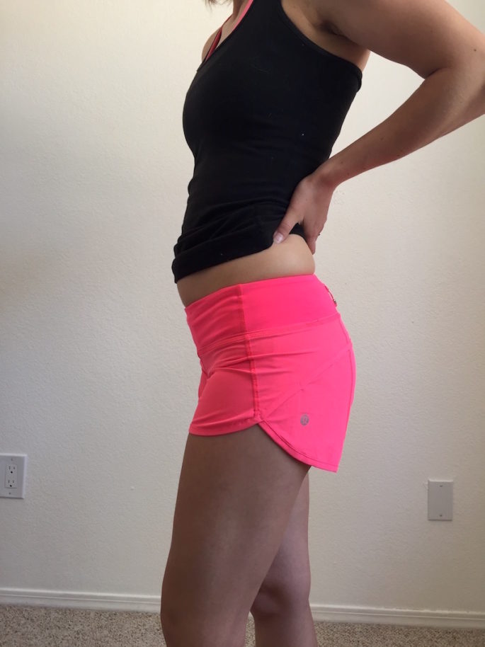 Lululemon speed shorts neon pink review