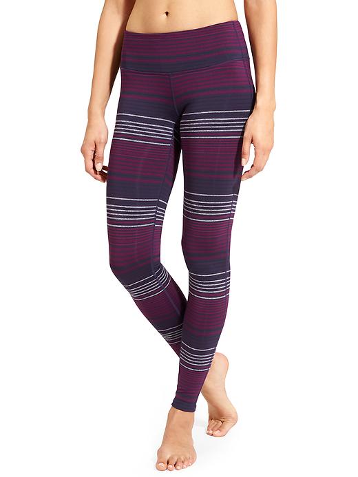 Athleta purple drama colorblock stripe chaturanga tights