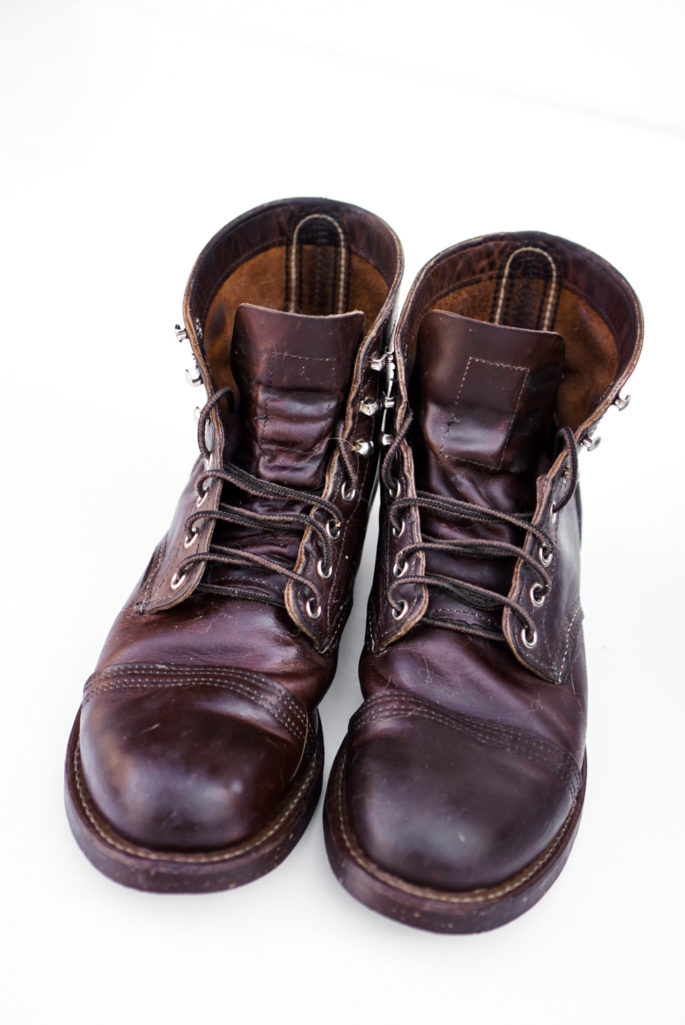 Leather work boots