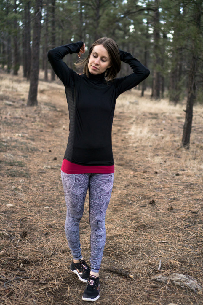 Alala charge 1/4 zip + lululemon dottie tribe wunder under pants