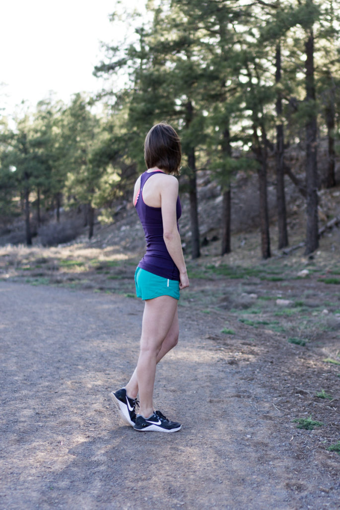 Colorful lululemon running outfit