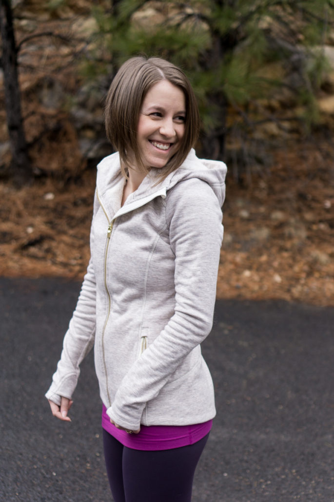 Athleta faux fur lined luxe stronger hoodie