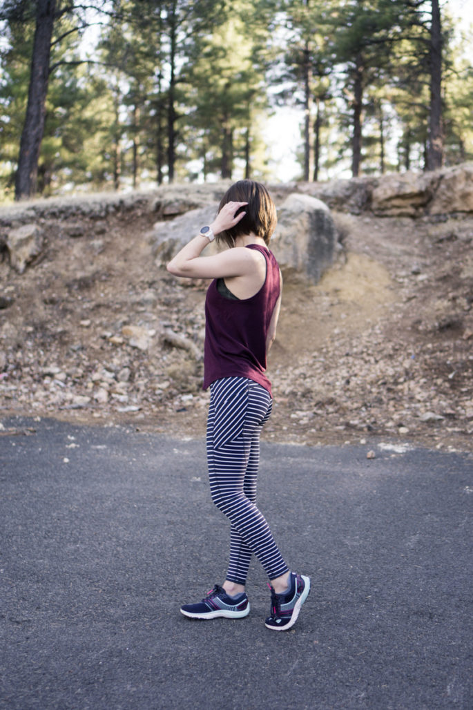 Spring running outfit - Athleta and Tracksmith