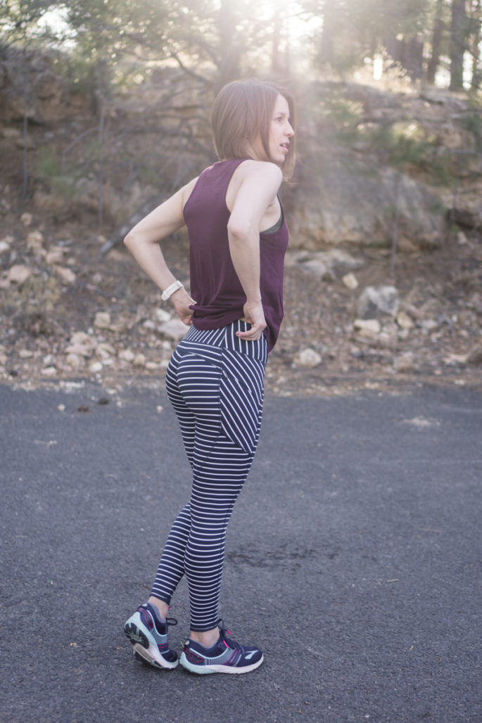 Athleta store striped leggings