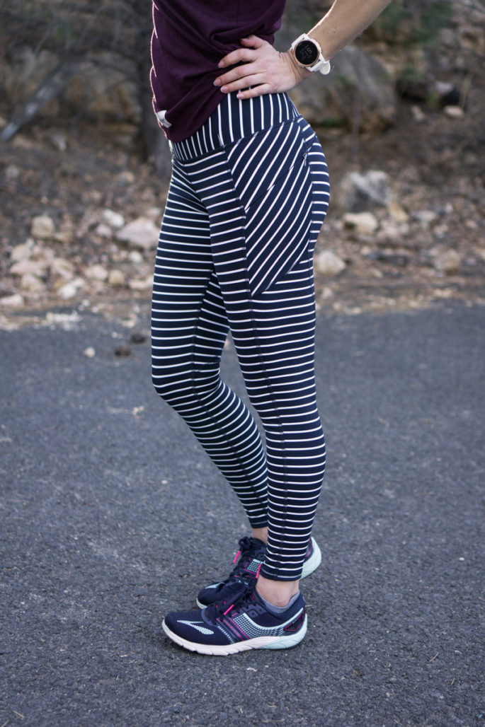 Striped active cheap leggings