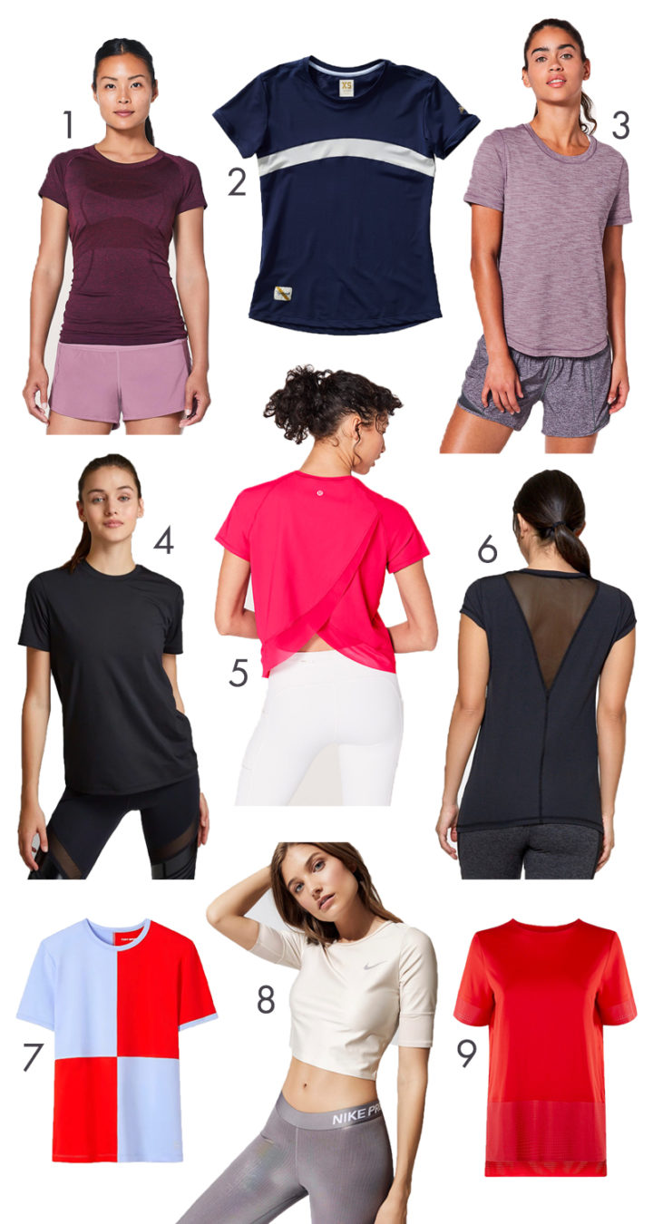 Short sleeve activewear to protect your shoulders from the sun!