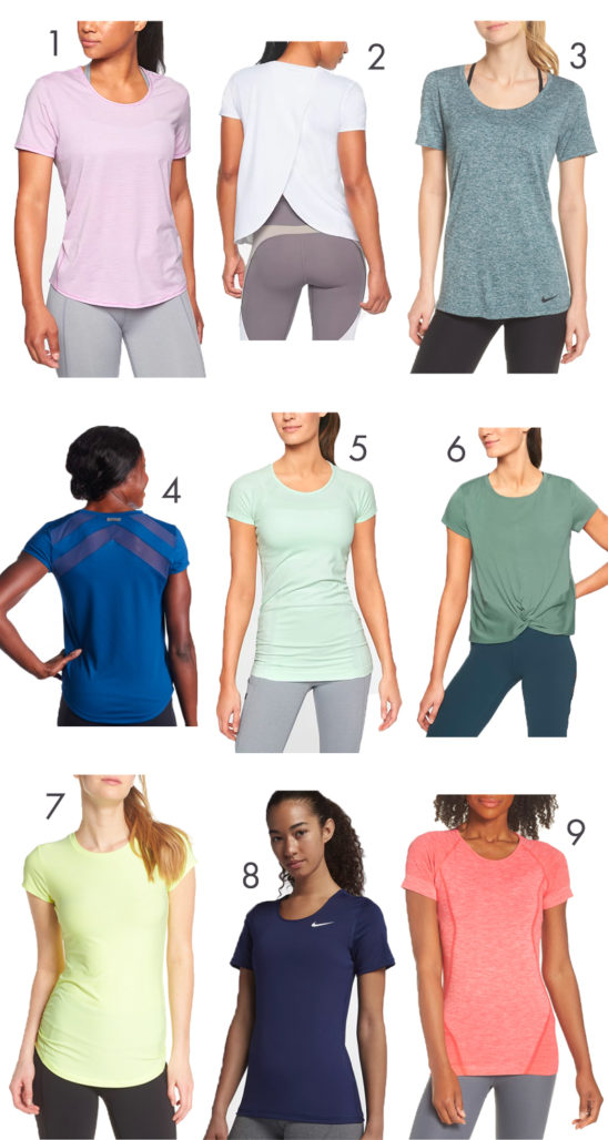Short sleeve activewear to protect your shoulders from the sun!