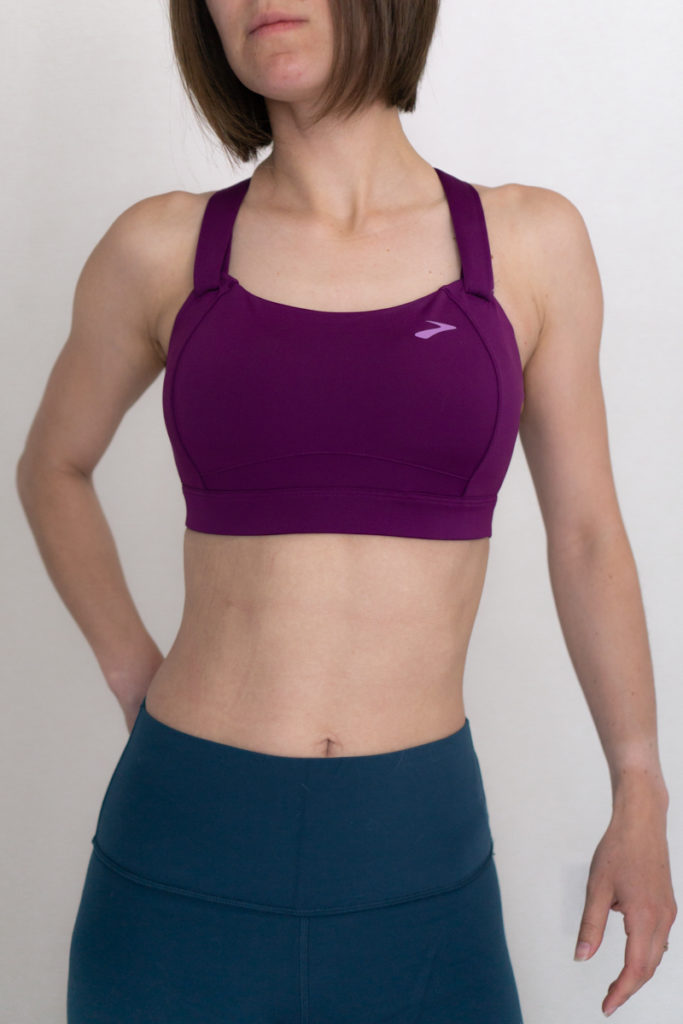 High impact sports bra review for running: Brooks Juno