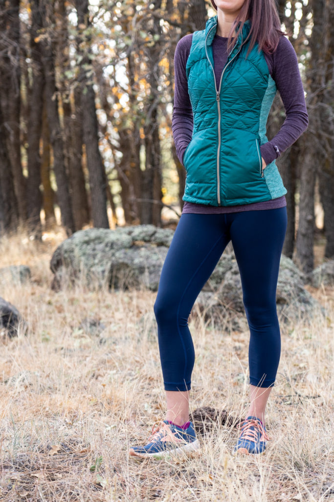 Lululemon navy leggings workout outfit