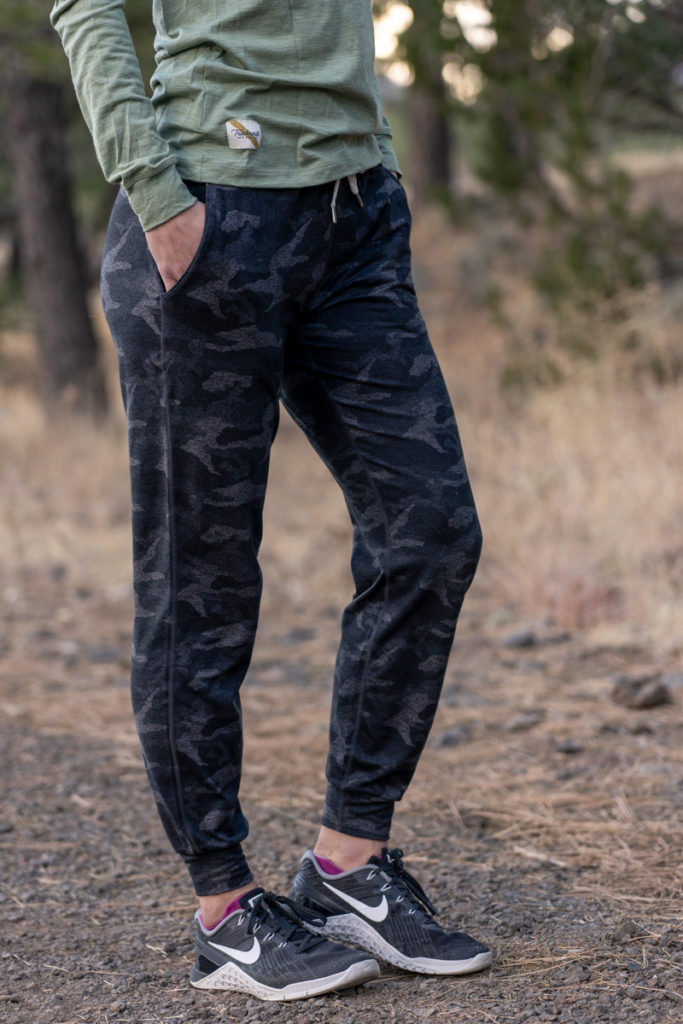 Super soft and comfortable black camo joggers