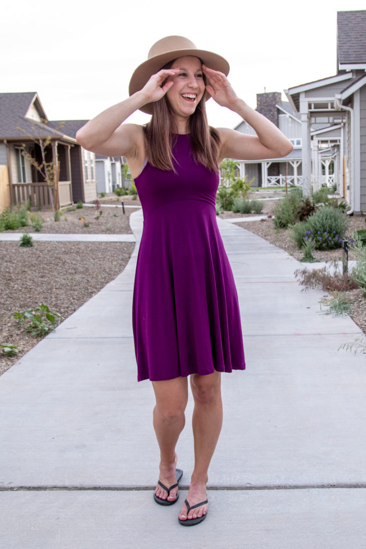 Athleta fit and flare dress review